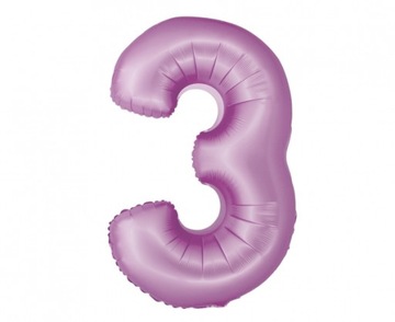 Balon Cyfra 3 Fioletowa - 76 cm