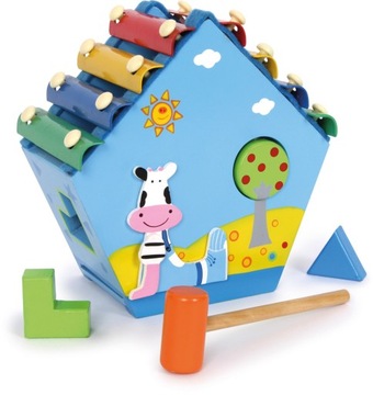 Ksylofon dla Dzieci Domek Small Foot Cymbałki Sorter