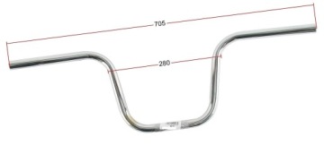 Труба руля для Romet MOTORYNKA PONY CHROM хромированная