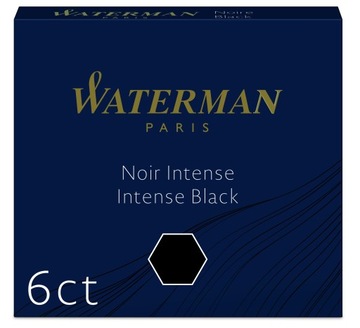 WATERMAN CZARNY ATRAMENT NABOJE DO PIÓRA WIECZNEGO