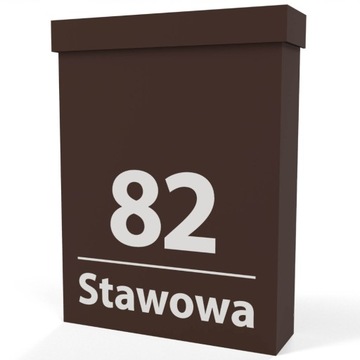 SKRZYNKA NA LISTY Z ADRESEM POCZTOWA Z NUMEREM DOMU DUŻA A4