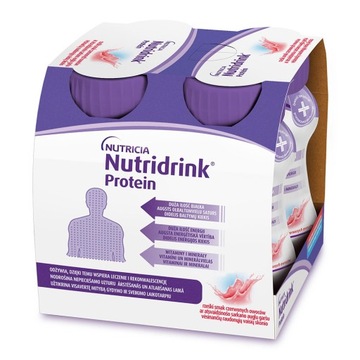 NUTRIDRINK PROTEIN smak czerwonych owoców 4x125 ml