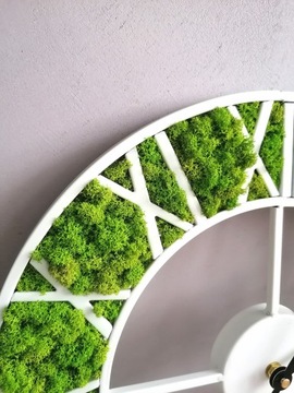 Часы металлические в стиле лофт, мох хроботек, 40 см, белые