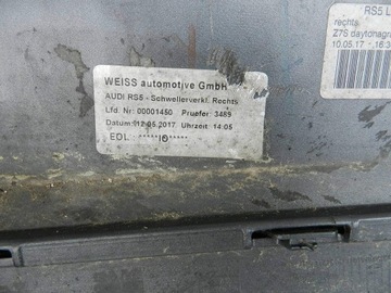 AUDI RS5 B9 8W6 COUPE PRÓG PRAWA STRONA 8W6853856B