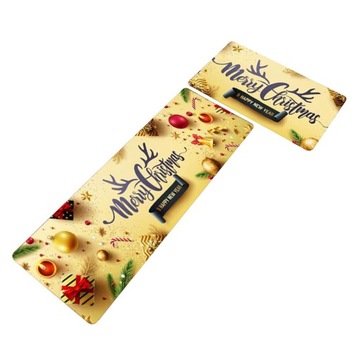 Christmas Runner Rugs, Front Door Mats Indoor Outdoor, Non Slip Yellow