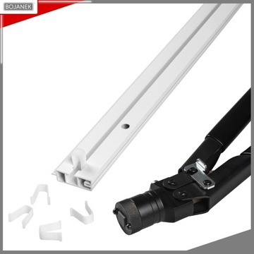 ПОТОЛОЧНЫЙ КАРДИН Одинарный карниз ПВХ Белый 600см Набор Bojans