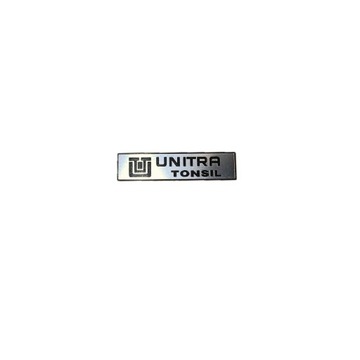 Naklejka Emblemat Logo UNITRA TONSIL srebrna 37x9 mm