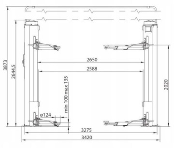Ravaglioli KPN349WELIK Италия 2-колонный подъемник