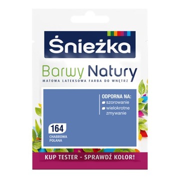 Śnieżka Barwy Natury Lateksowa Farba TESTER chabrowa polana 164 25ML