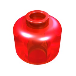 LEGO Główka Głowa 3626c - Trans Red