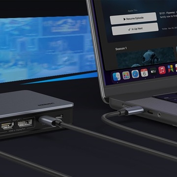 ДОК-СТАНЦИЯ UGREEN ADAPTER HUB 2xUSB-A USB-C 2xHDMI 2xDP SD/TF RJ45 4K