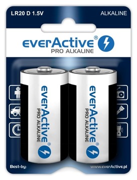 2x Baterie alkaliczne everActive D LR20 (blister)