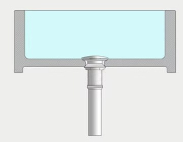 KOREK UMYWALKOWY SREBRNY KLIK-KLAK BEZ PRZELEWU do umywalki chrom połysk