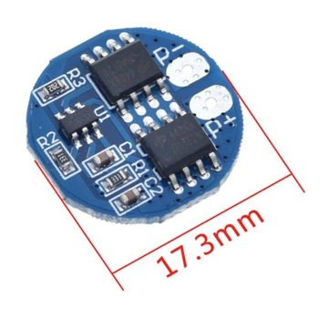 PCM BMS 2S 17,5 мм 8,4 В 5 А макс. 7 А литий-ионный 18650 0147