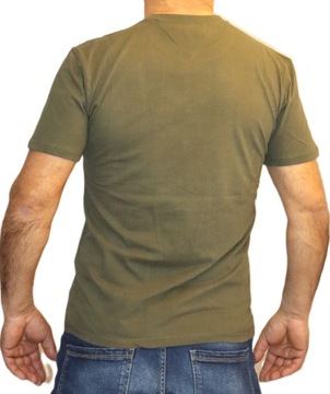 Tommy Hilfiger Koszulka T-shirt khaki logo Tee XXL