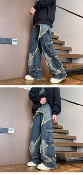 2024 New Streetwear Big Star Edge Jeans Cargo Pant