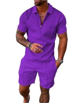 KOMPLET STRÓJ SPORTOWY POLO T-SHIRT SPODENKI,M
