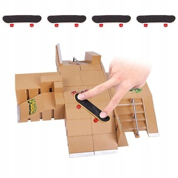 Mini Alloy Finger Skating Board Skate Park Kit
