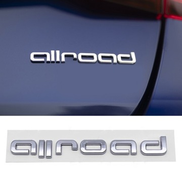 NÁLEPKA Z LOGO ALLROAD DO AUDI A4 A6 SPORTOVNÍ ZADNÍ ŠTÍTEK - 14.6X1.8CM