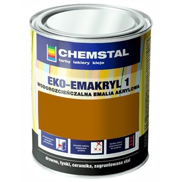 Farba akrylowa EKO-EMAKRYL CHEMSTAL Orzech Jasny 0,8L