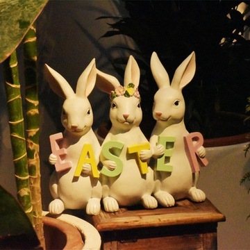Статуи кроликов Реквизит для фотографий Поделки для