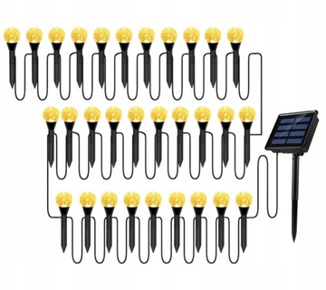 GIRLANDA LAMPKI OGRODOWE SOLARNE LED KULKI 10M