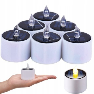 ŚWIECZKI LED ZESTAW 6 ŚWIEC SOLARNYCH 5.2*3.8cm