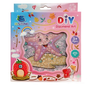 HAFT DIAMENTOWY DIY Lew ROZMIAR 20x20 CM wraz z ramką