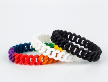 Разноцветные резиновые браслеты с подвесками для мужчин и женщин