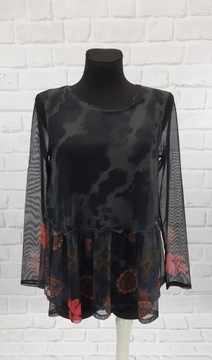 Bluzka cienka bluza warstwowa tiulowa DESIGUAL M