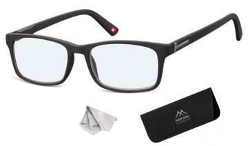 Okulary do czytania oprawki do komputera etui na okulary +3.5 plusy Montana
