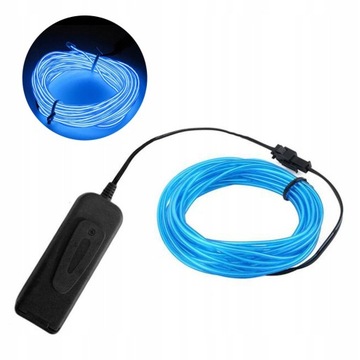 KABEL przewód NEON LED na BATERIE dekoracyjny 3m