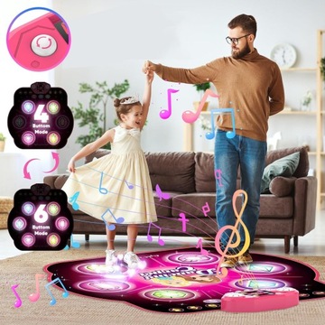 БОЛЬШОЙ МУЗЫКАЛЬНЫЙ ТАНЦЕВАЛЬНЫЙ КОВРИК, ИГРУШКА ДЛЯ ДЕТЕЙ, ВКЛЮЧАЕТ 27 УРОВНЕЙ