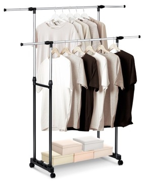 WIESZAK NA UBRANIA STOJĄCY GARDEROBA STOJAK KÓŁKA