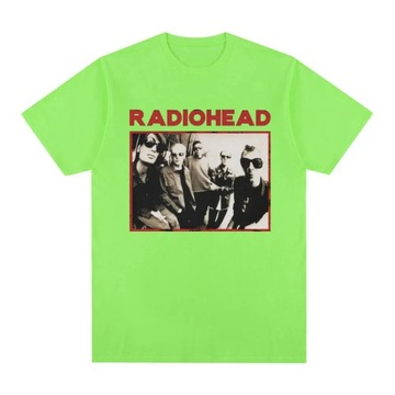 Radiohead Vintage wydruk graficzny T-Shirt męski bawełniany Oversized T