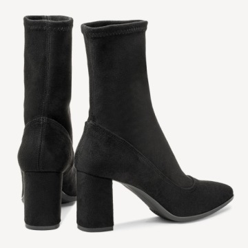 БОТИНКИ BRILU ЗАМШЕВЫЕ, ЭЛАСТИЧНЫЙ ВЕРХ, ЧЕРНЫЕ 36