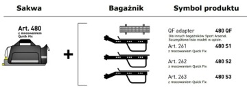 SPORT ARSENAL 480 S2 pannier с креплением Quick Fix