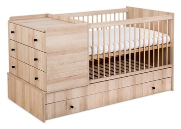 Meble Dziecięce Zestaw Mebli dla Dzieci Komoda Łóżeczko 120x80 Buk KOMPAKT
