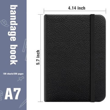 2 карманных кожаных блокнота формата А7 с закладками в твердом переплете, 200 страниц.