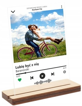 Prezent ZDJĘCIE NA SZKLE PODŚWIETLANA Ramka Spotify na Dzień Kobiet