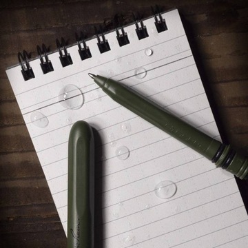 Всепогодная плоская водонепроницаемая ручка Rite in the Rain Dark Earth, 2 шт.