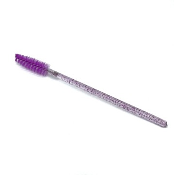 Нейлоновая кисть для ресниц с блестками (50 шт.), фиолетовая