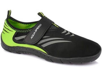 Туфли для воды на липучке Пляжные туфли из морского ежа, размер 37, зеленые, модель 27А