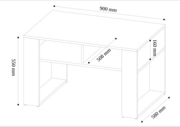 Мебель Журнальный столик скамейка полка A-6artisanmixanthracite 90x58x55см товар pl