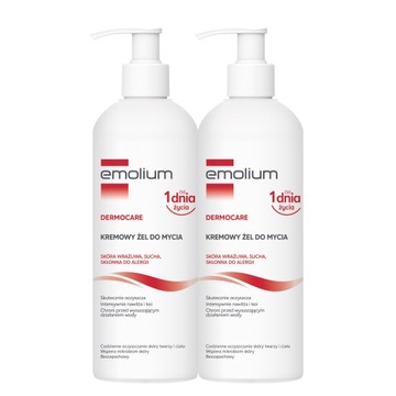 Emolium Dermocare Kremowy Żel Do Mycia 400 ml x2