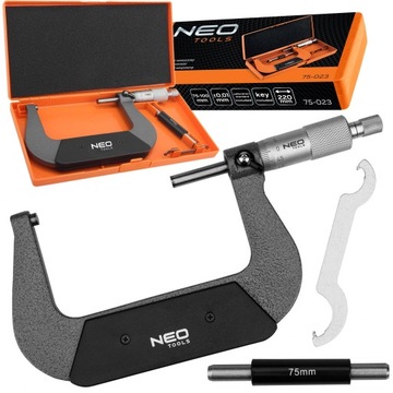 NEO NONIUS АНАЛОГОВЫЙ МИКРОМЕТР 75-100 мм / 0,01 мм ВНЕШНИЙ МИКРОМЕТР