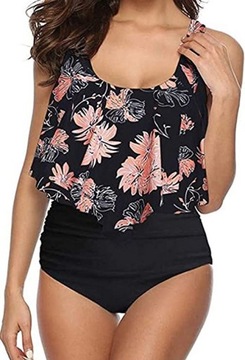 S6370 OCTOPUS RUFFLE BIKINI STRÓJ KĄPIELOWY 6XL