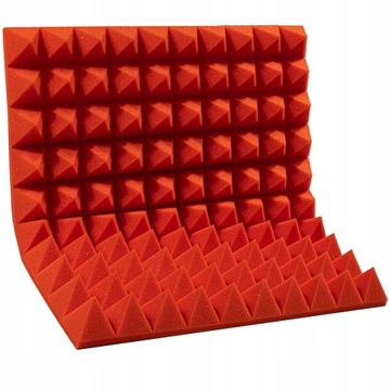 АКУСТИЧЕСКАЯ ПЕНА ПИРАМИДА 5СМ АРБУЗ красная площадь студия лектор