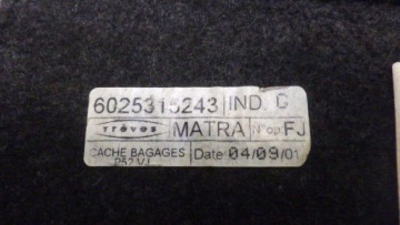 РОЛИК БАГАЖНИКА РОЛИК RENAULT ESPACE III 6025315243 99-02 год