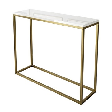 Konsola MODERN 100 cm złoty mat biały